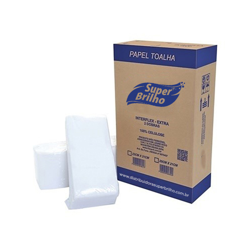 Papel Toalha Interfolhado Folha Simples 2400 folhas 26g